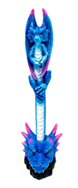 Blue Dragon Pen in a Dragon Head Base